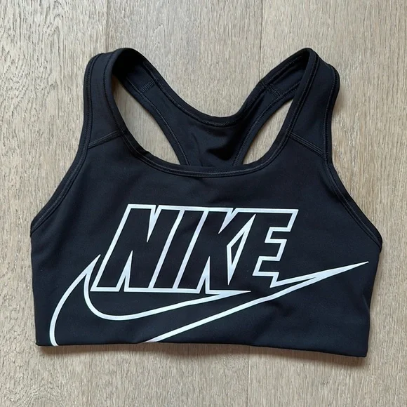 nike dri fit sports bra black size s euc - Picture 1 of 8